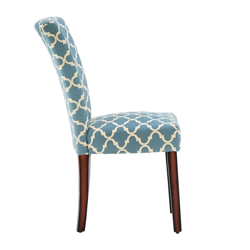 Catherine Moroccan Pattern Fabric Parsons Dining Chair (Set of 2) by iNSPIRE Q Bold