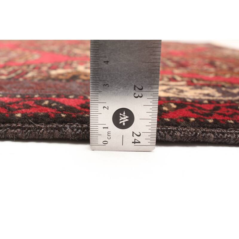 ECARPETGALLERY Hand-knotted Teimani Red Wool Rug - 2'11 x 4'6