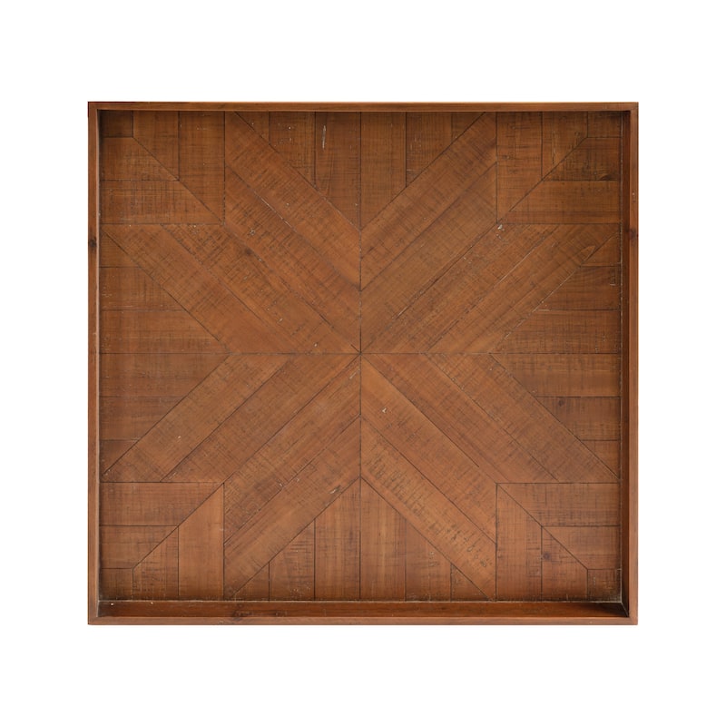 Kate and Laurel Marsh Wood and Metal Coffee Table - 27x27x18