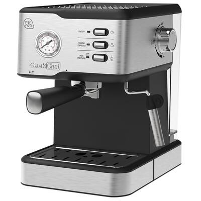 20 Bar Pump Coffee Machine Compatible with Pressure Gauge&Milk Frother Steam Wand