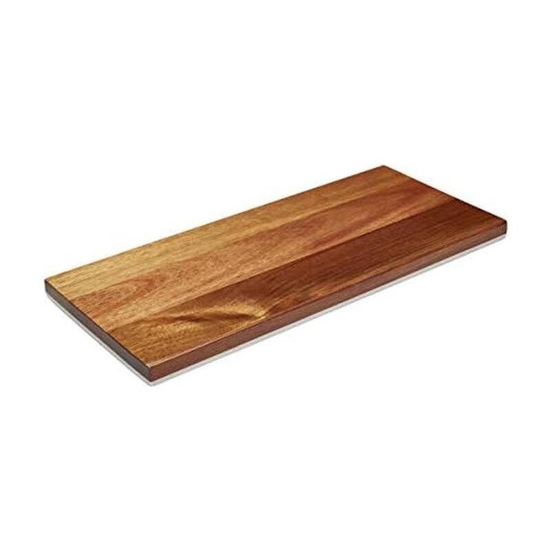 Sabatier Prep and Serve Cutting Board, Acacia/White Stone, 8x18 inch