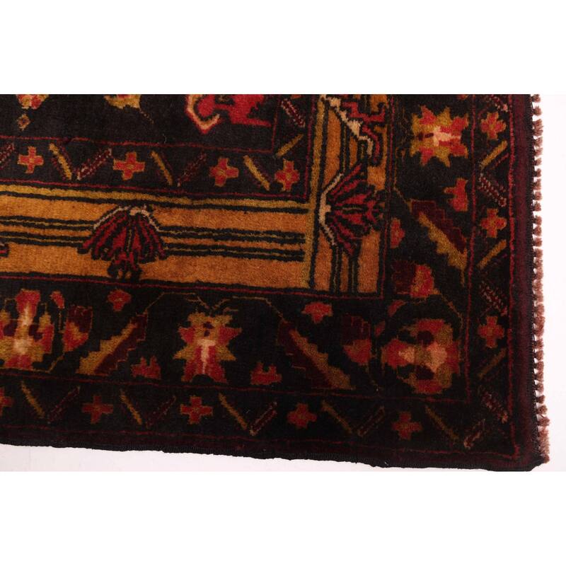 ECARPETGALLERY Hand-knotted Teimani Black Wool Rug - 3'6 x 5'7