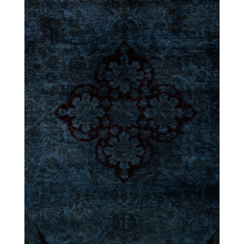 Overdyed, One-of-a-Kind Hand-Knotted Area Rug - Gray - 10' 1" x 20' 5"