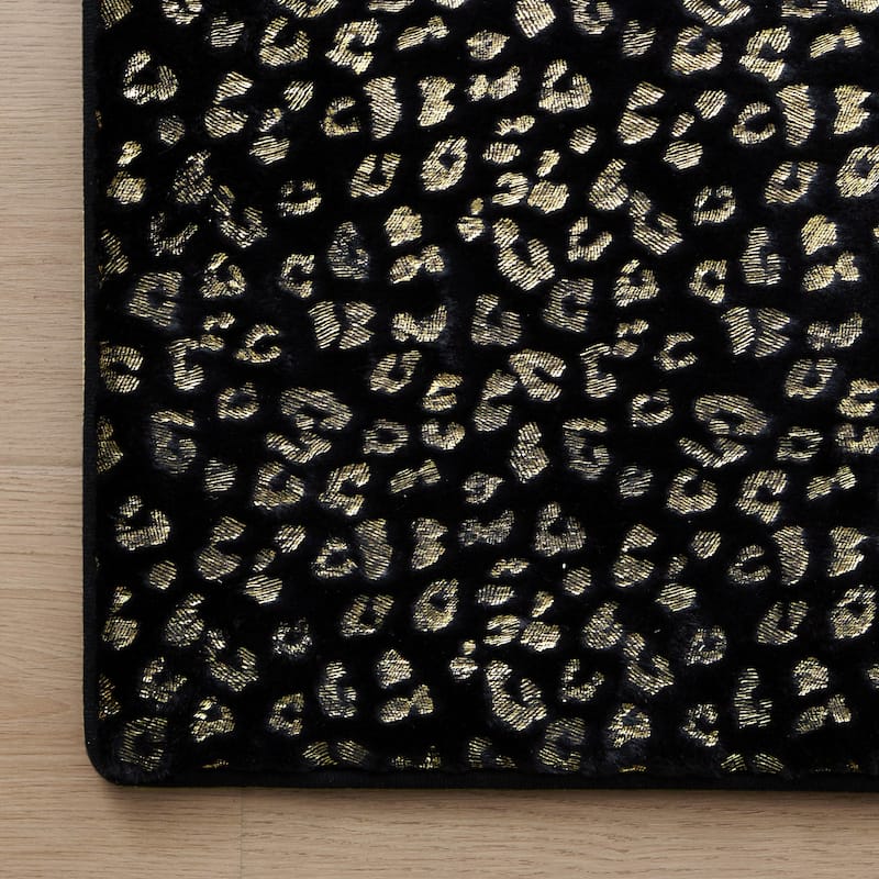 Juicy Couture Metallic Leopard Plush Rugs