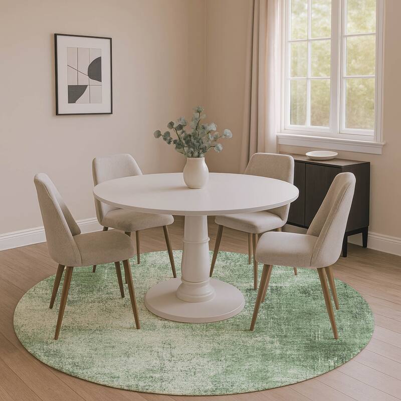 Premium Washable Super Soft Mayfield Rug - Green - 8' x 8'