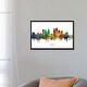 preview thumbnail 8 of 13, iCanvas "Dayton Ohio Skyline" by Michael Tompsett Framed