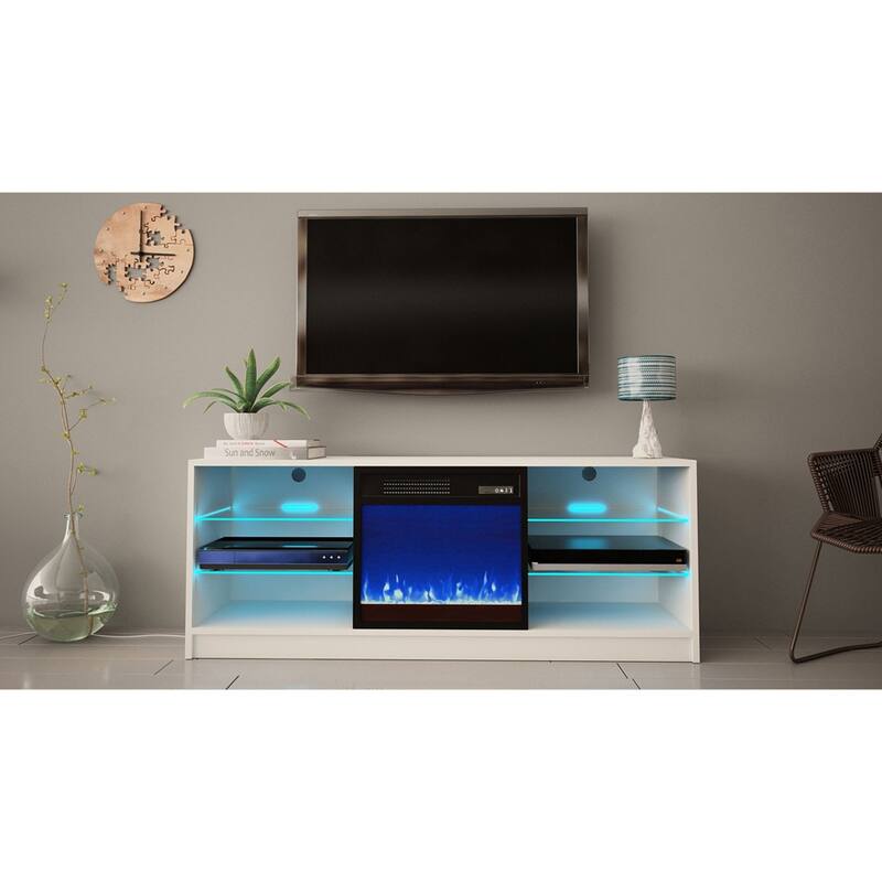 Manhattan Electric Fireplace Modern 58" TV Stand