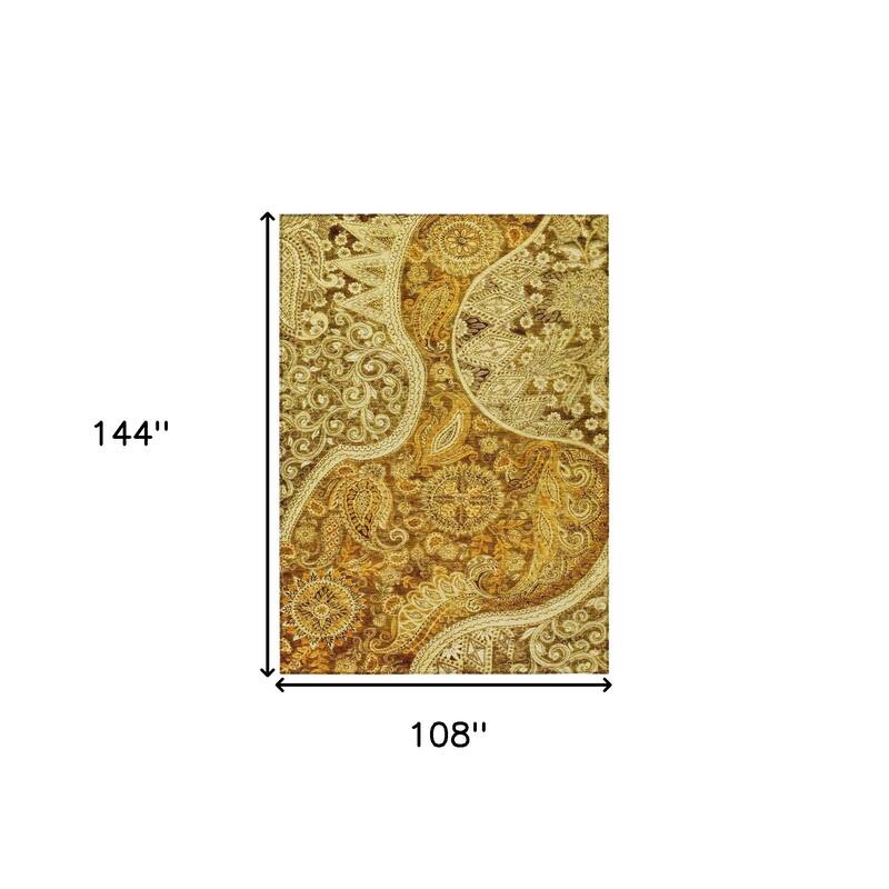 HomeRoots Floral Medallion Transitional Rectangle Outdoor Rug