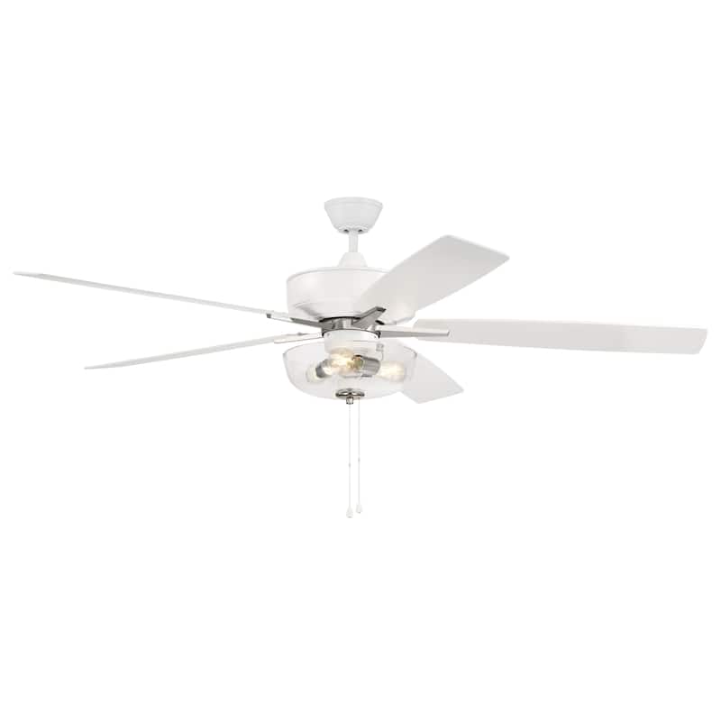 Craftmade S1015-60WWOK Super Pro 60" 5 Blade Indoor LED Ceiling Fan
