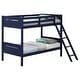 preview thumbnail 33 of 34, Luxury Twin-over-Twin Bunk Bed with Angled Ladder, White