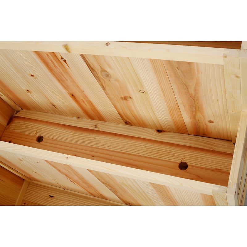 3-Tier Cedar Raised Garden Bed with Trellis, Mobile Design for Veggies