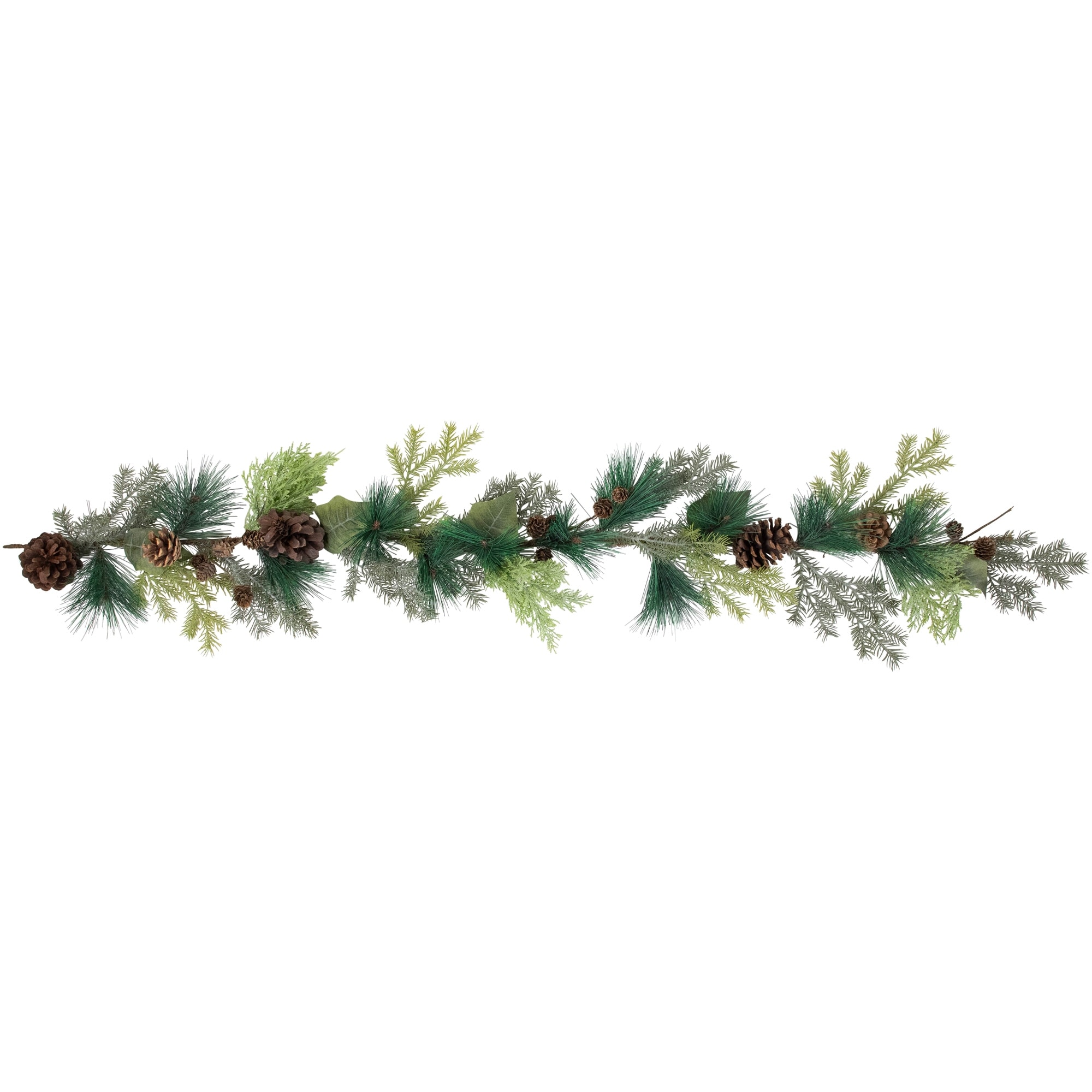 5' Pine Cone and Cedar Artificial Christmas Garland Unlit