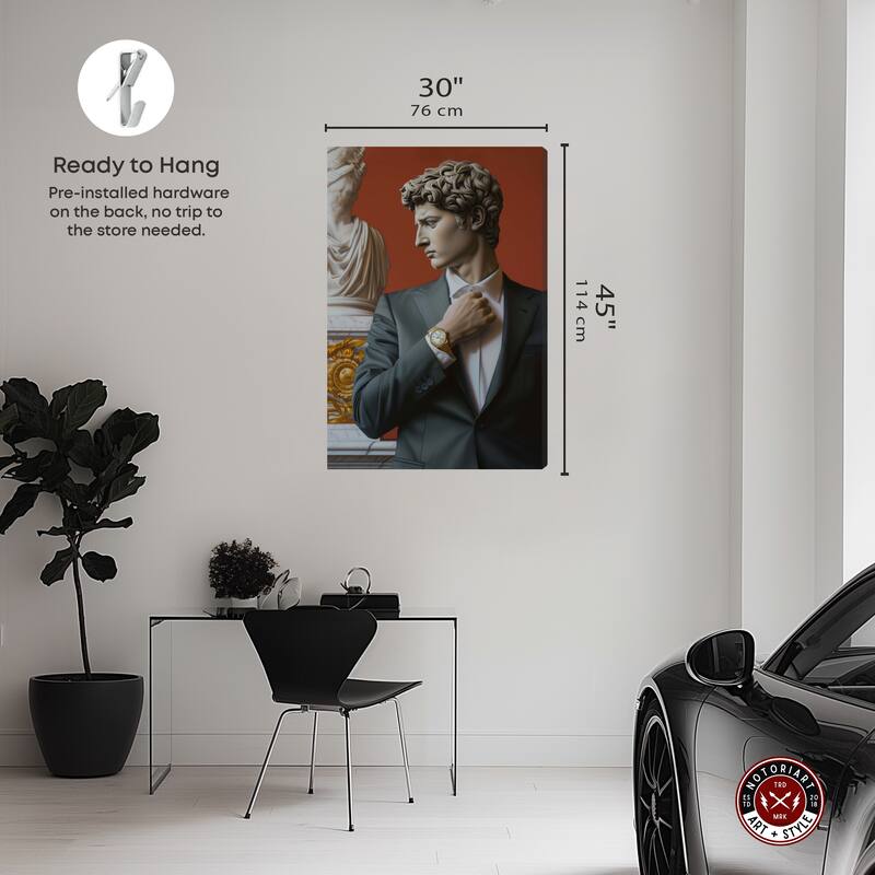 Notoriart Sculpture With Style Gallery Wrapped Men Style 1 Piece Canvas Wall Art