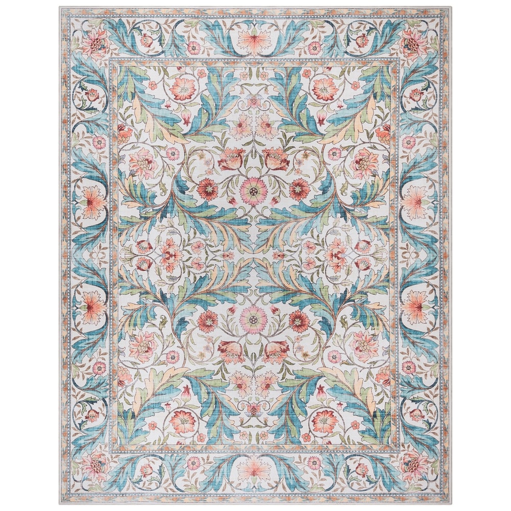Gertmenian Crystal Print Soft Flat Pile Polyester Slip Resistant Washable Indoor Printed Area Rug Collection