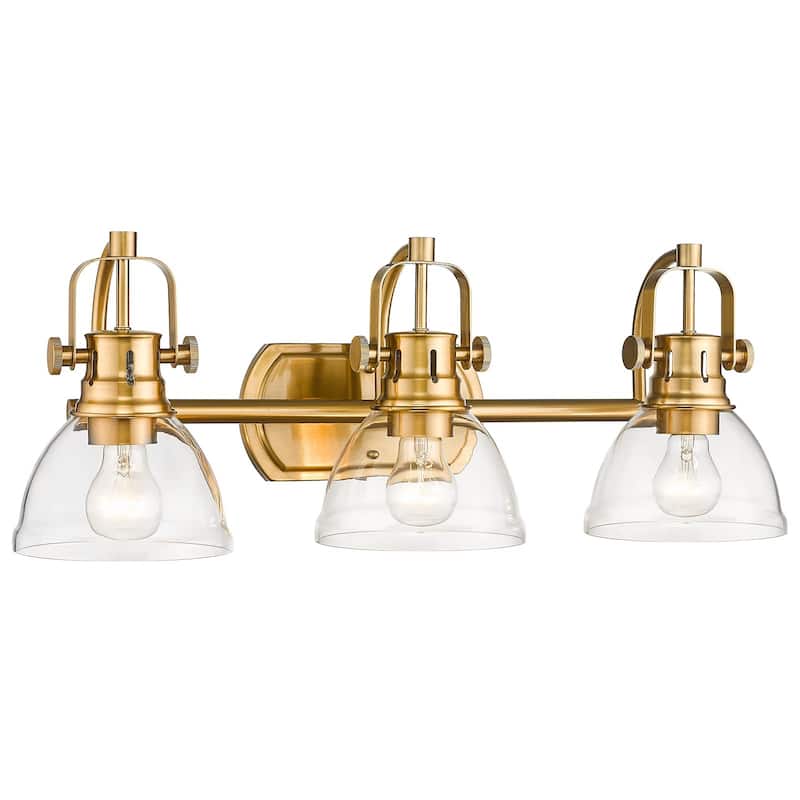 3-Light 4-Light Industrial Bathroom Vanity Light with Clear Glass