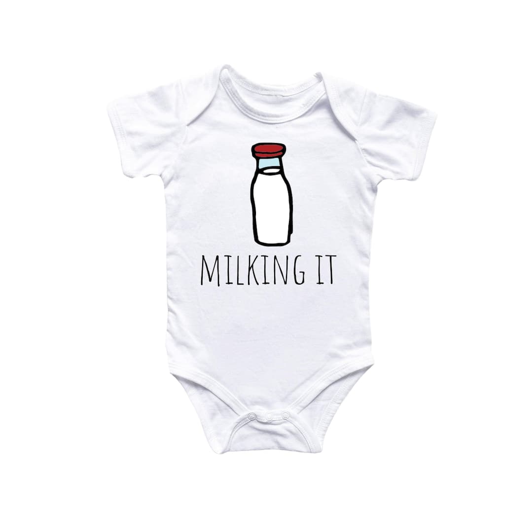 Milk - Baby Boy Girl Clothes Infant Bodysuit Funny Cute Newborn