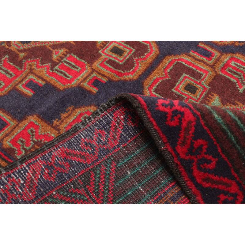 ECARPETGALLERY Hand-knotted Teimani Dark Navy Wool Rug - 3'2 x 5'5