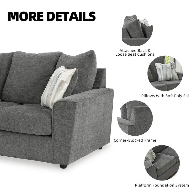 Signature Design by Ashley Stairatt Loveseat - 63" W x 38" D x 39" H