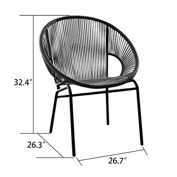 Corvus Sarcelles Woven Wicker Indoor/Outdoor Bistro Chairs (Set of 2)