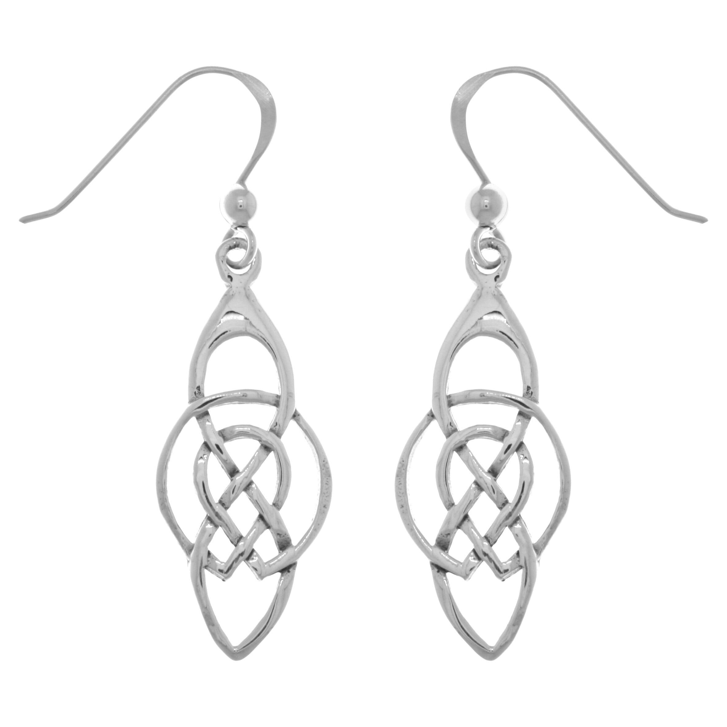 Sterling Silver Celtic Infinity Knot Dangle Earrings On Sale Overstock 10476729