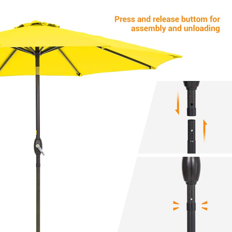 BONOSUKI 9ft Patio Umbrella,Outside Deck Table Umbrella,w/Tilt Crank