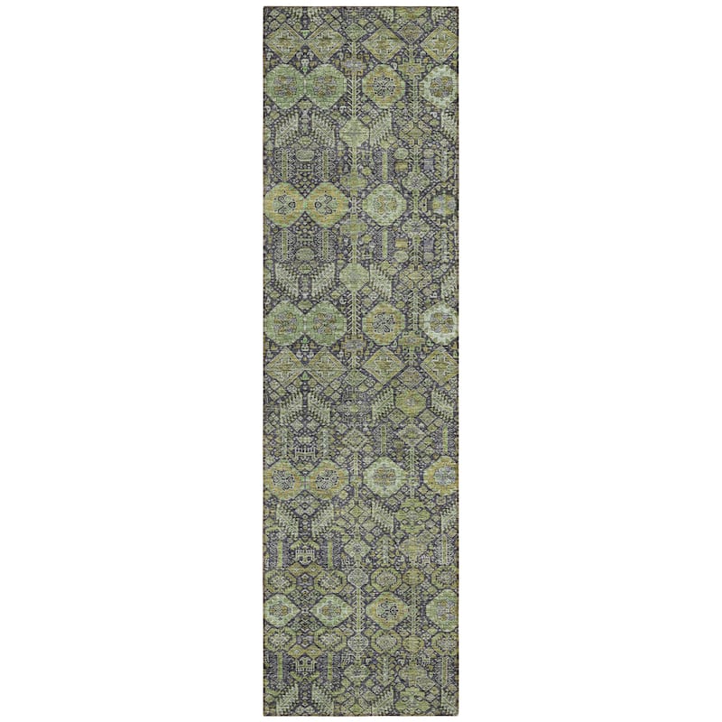 Machine Washable Indoor/ Outdoor Traditional Boho Chantille Rug