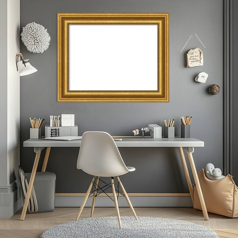 Amanti Art Parlor Black Framed Dry Erase Magnetic Board