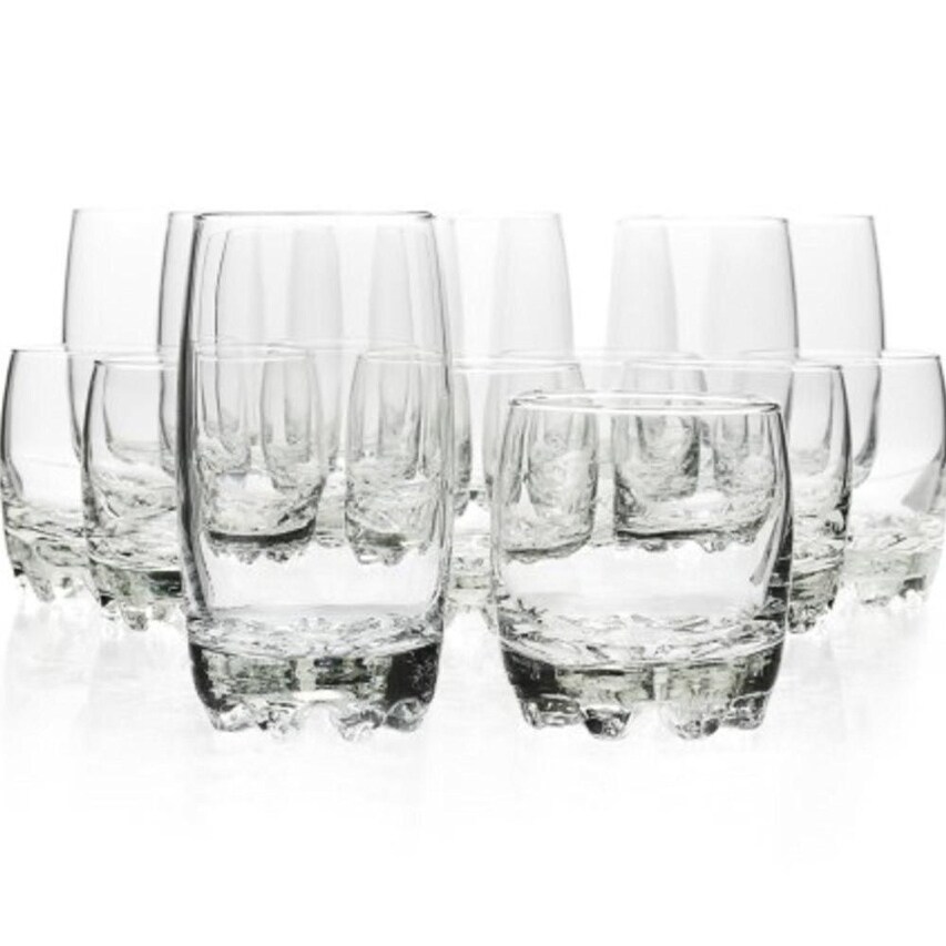 Drinking Glasses 300ml Romantic Water Glasses Tumblers Heavy Duty Vintage  Glassware Set for Whisky Juice Beverages Beer Cocktail