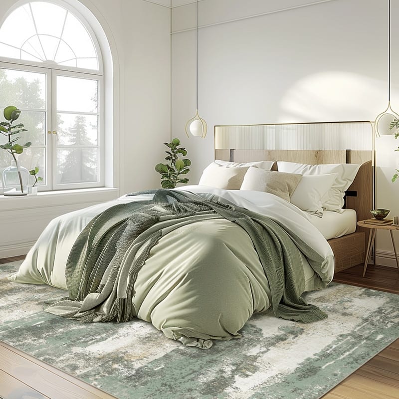 Mcow Abstract Collection Low Pile Machine Washable Non-Slip Area Rug