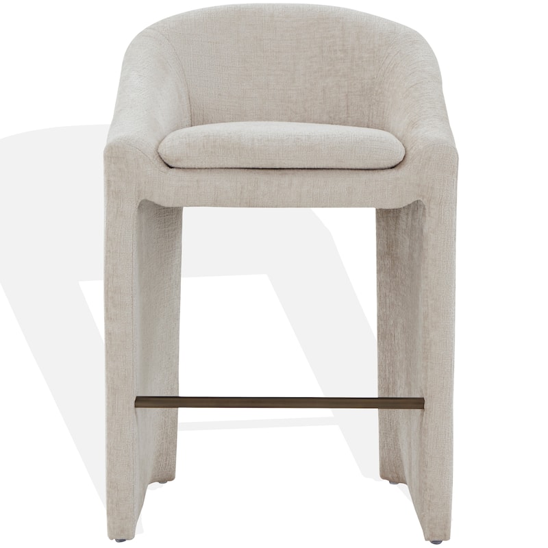 SAFAVIEH Couture Kagan Chenille 31-inch Barstool - 26"W x 24"D x 39"H