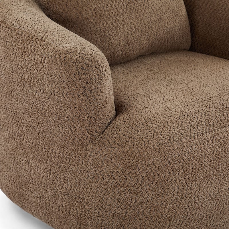 360 Swivel Upholstered Barrel Sofa Chair