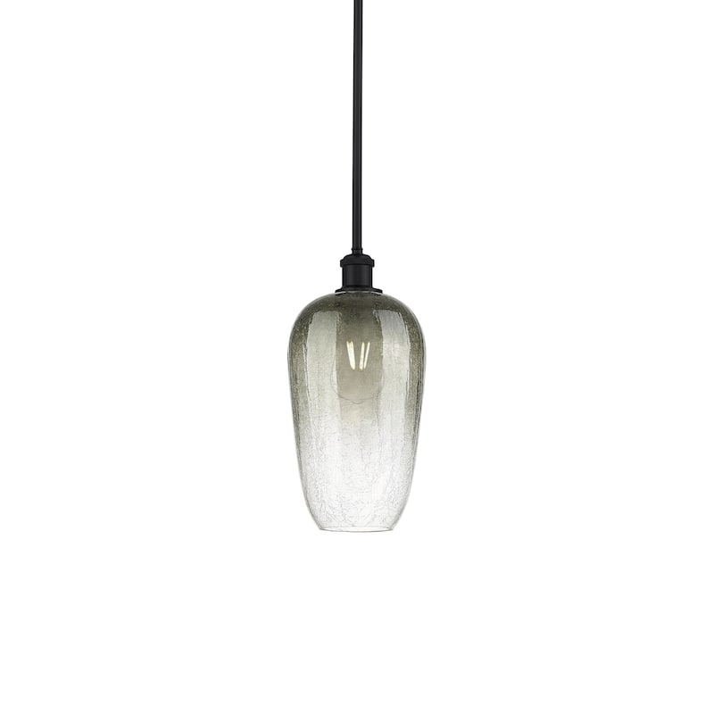 Innovations Lighting 516-1S-15-7 Brookhaven Flute Pendant Brookhaven - Matte Black / Slate