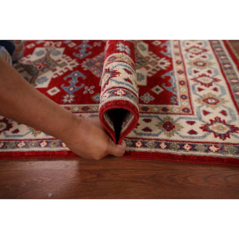 Red Kazak Accent Rug Hand-Knotted Wool Carpet - 2'6" x 3'10"