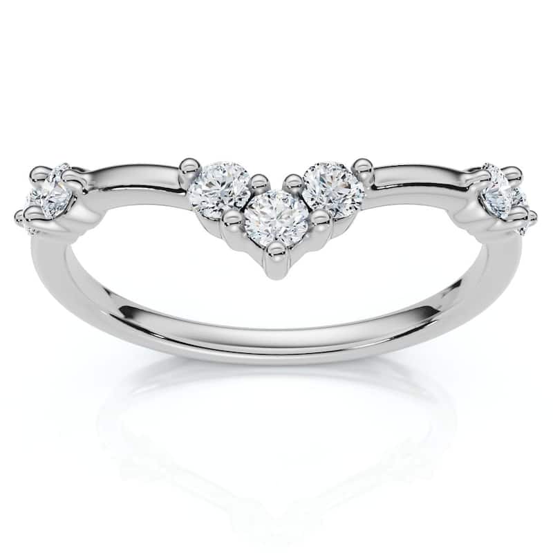 Bliss Diamond 1/4Ct Diamond Diamond Guard Wedding Stack Ring Gold or Platinum Lab Grown