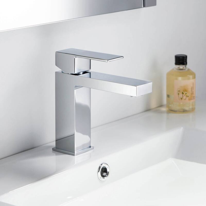 Single Handle Bathroom Sink Faucet with Pop Up Drain