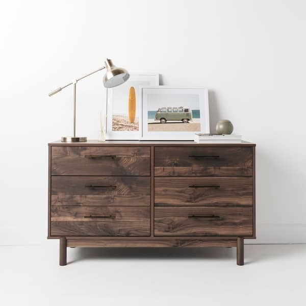 Calverson Mocha Finish 6drawer Dresser Overstock 32607582