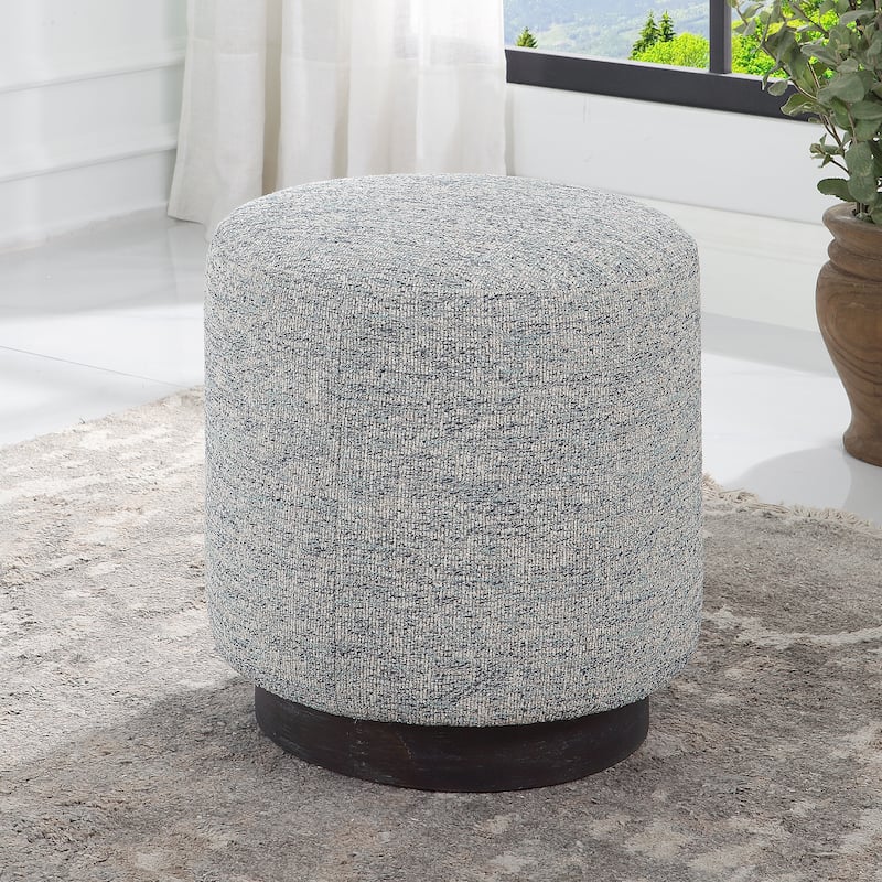 Uttermost Avila Tweed Round Ottoman