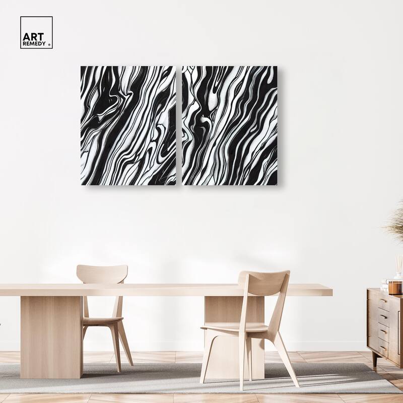 Abstract Lines Set Canvas Set of 2 by Art Remedy, Gallery Wrapped