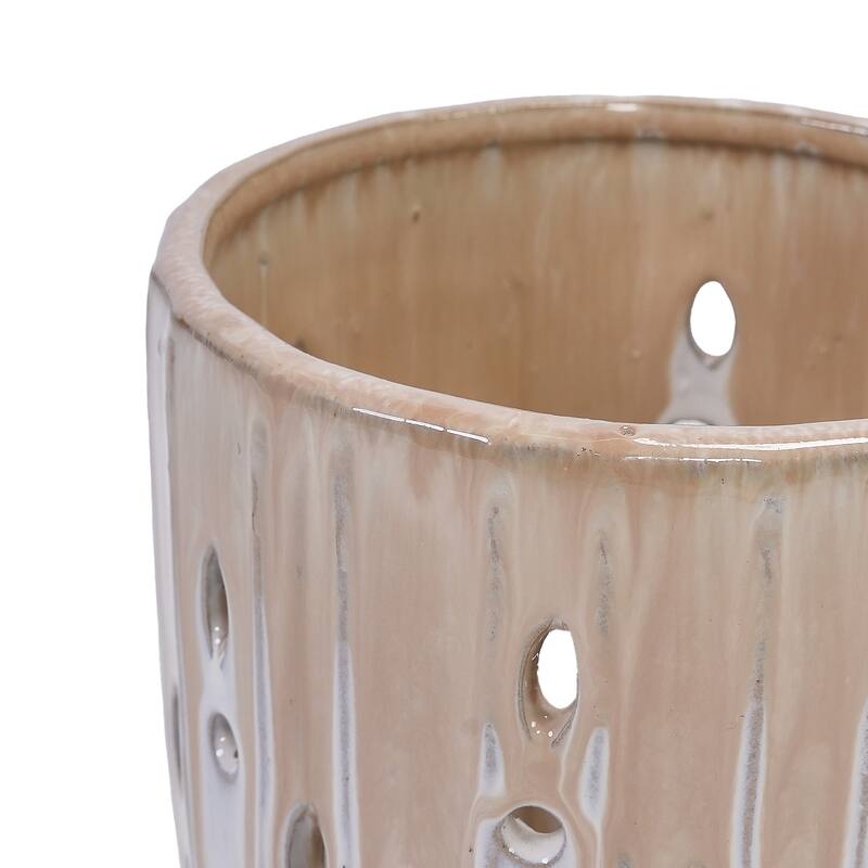 Handmade Planter, Ventilated Design, Saucers for Succulents and Herbs