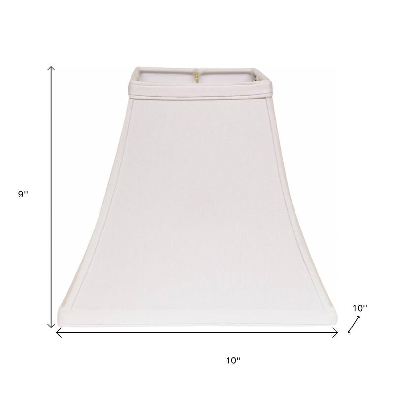 HomeRoots White No Slub Innsbruck Square Lamp Shade - 10"x10"x9"