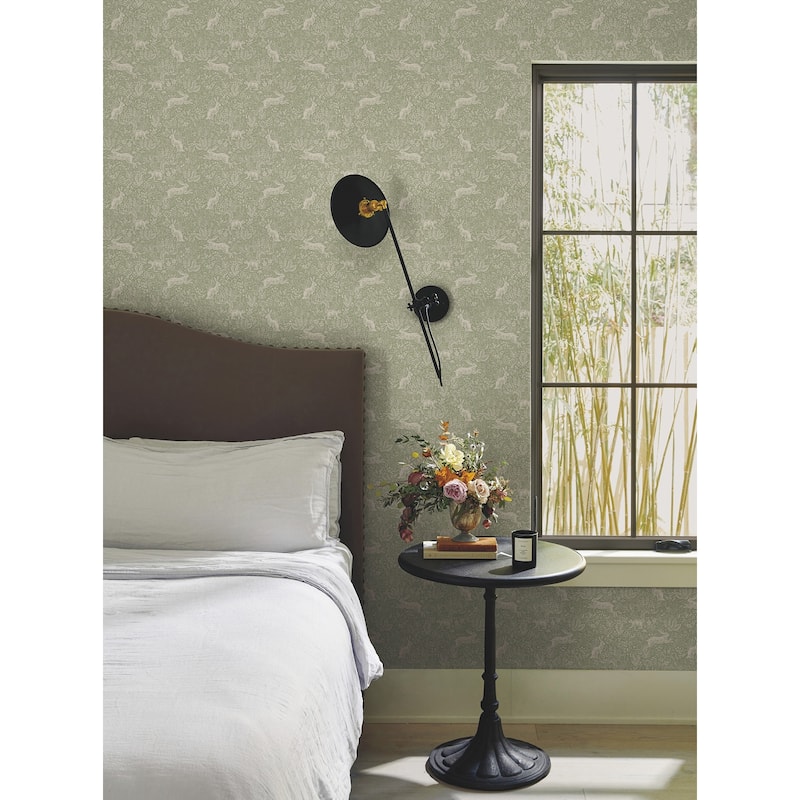 Rifle Paper Co. Fable Mint Peel and Stick Wallpaper