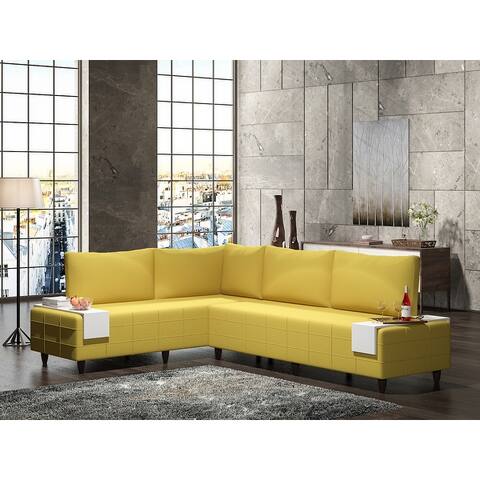 Inferno Modern Metal Frame with Foam Seat Sectional Sofa