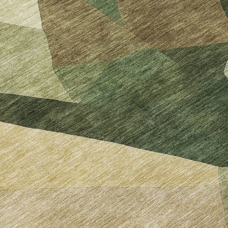 Machine Washable Indoor/ Outdoor Modern Queby Chantille Rug