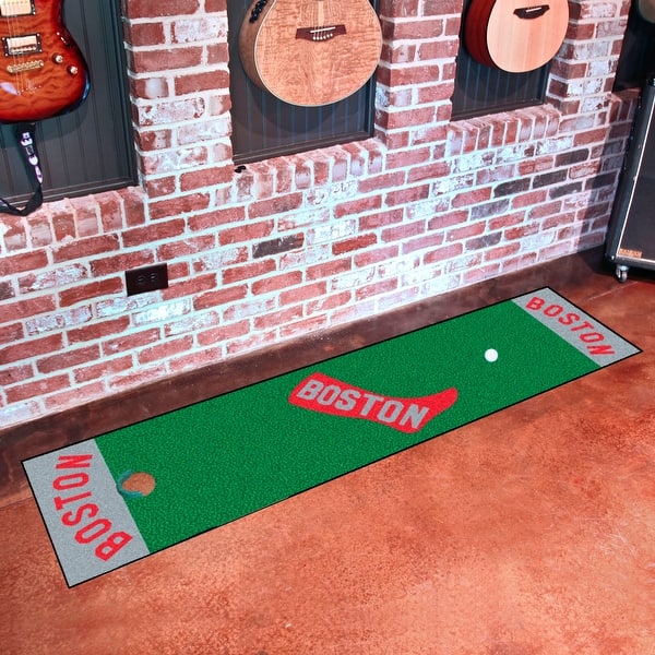MLB - Boston Red Sox Retro Collection Putting Green Mat - 1.5ft. x 6ft. - ( 1908) - 1.5ft. X 6ft. - Bed Bath & Beyond - 32066581