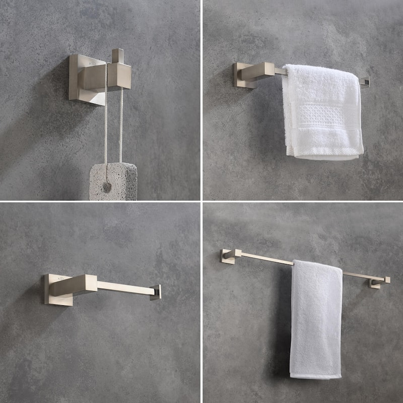Cube 4 Piece Bathroom Hardware Set