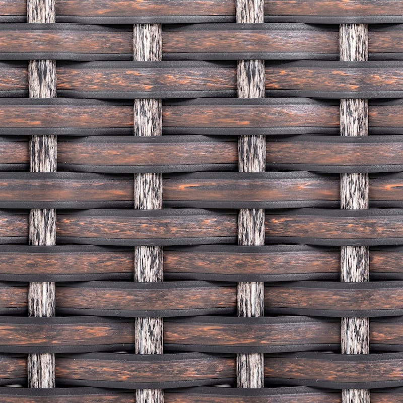 Outdoor 43-inch 50,000 BTU Propane Gas Fire Pit Table, Aluminum Tabletop and PE Rattan Weaved Iron Frame,