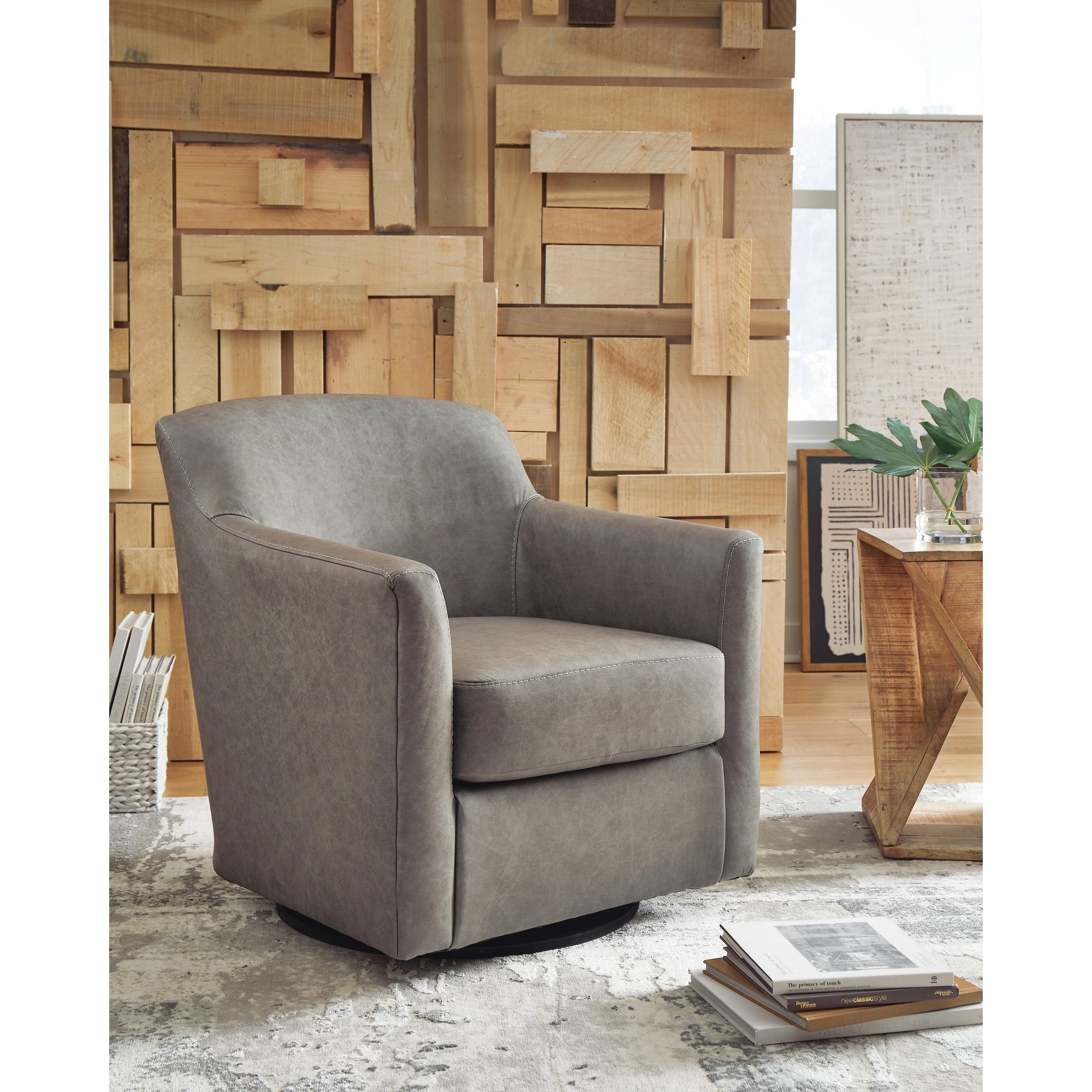 Signature Design by Ashley Bradney Fossil Swivel Accent Chair - 29"W x 32"D x 33"H
