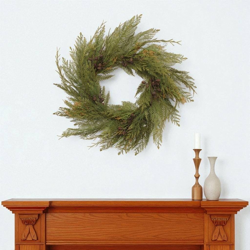 HomeRoots 30" Green And Brown Christmas Pine Artificial Wreath