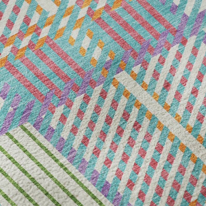 Premium Washable Super Soft Modern Plaid Mayfield Rug