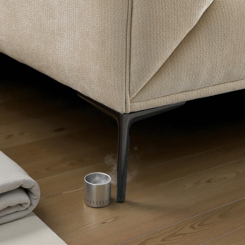 82.6" Modern Curved Boucle Sofa, Thick Cushions & Solid Wood Frame, Cozy Living Room Couch for Reading & Movie Nights